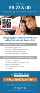 Get Low Rates on SR-22
and Ignition Interlock Devices